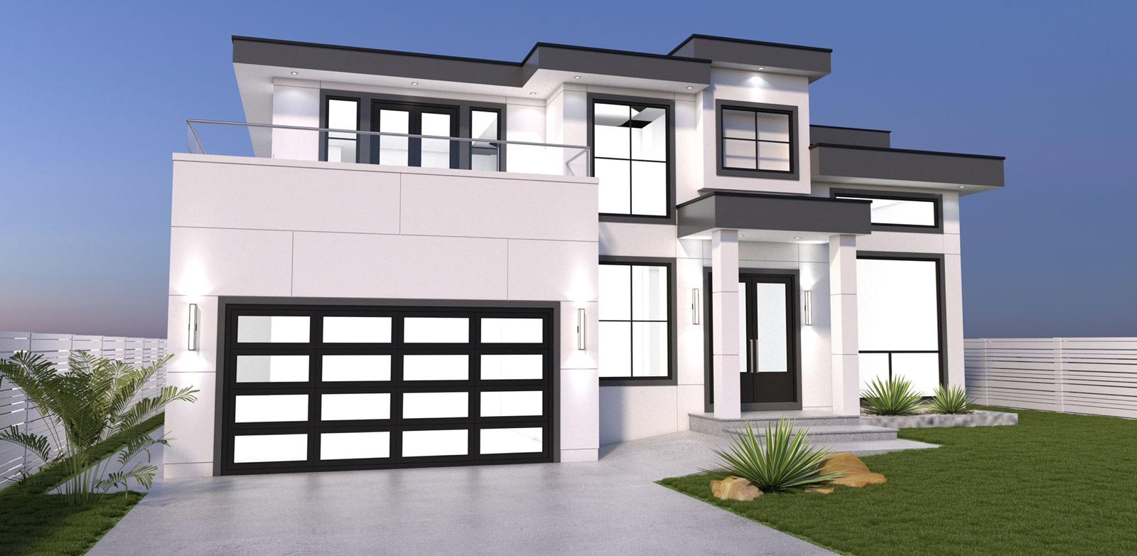 Contemporary White Estate — Side View